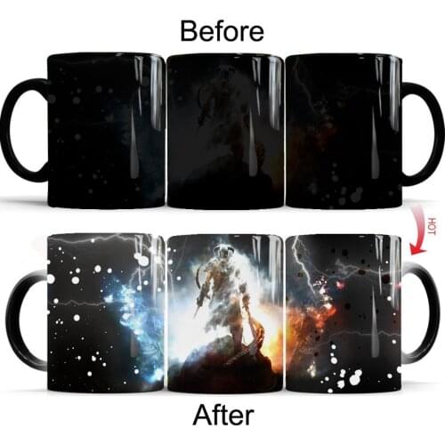 Game Skyrim Mug 11oz ceramic creative Color Changing Coffee Cup Sensitive Mugs Magic Mug Milk Tea boy friends gift Cups