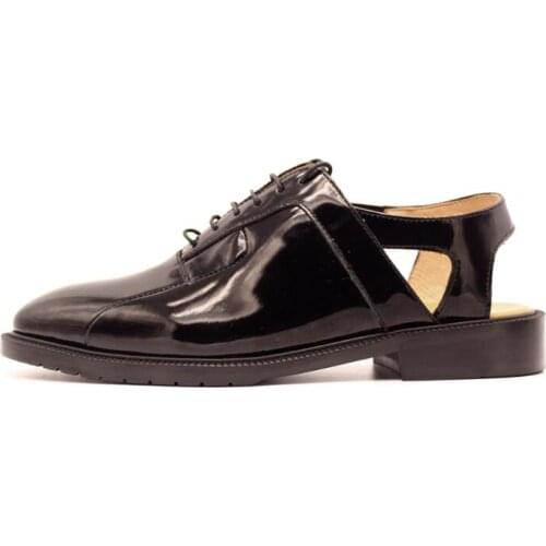 High top summer men shoes retro oxfords shoes for men fashion lace up black men sandals party shoes