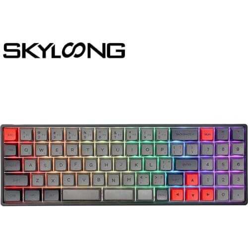 Skyloong SK73 Gateron Red Switch USB Type-C 73-Key Mechanical Keyboard RGB Backlight Optical Switch White/Blank Keycaps PcGamer