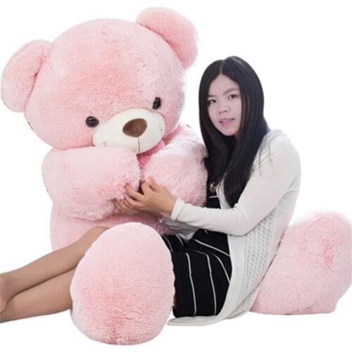 Fancytrader Lovely Soft Big Pink White Blue Bears Plush Toy Cuddly Giant Teddy Bear with Bow Doll 160cm/140cm/100cm
