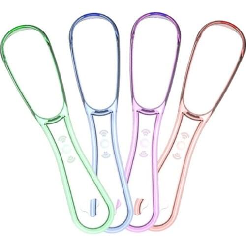 Fashion Tongue Brush Oral Hygiene Cleaning Scraper Food Grade Single Oral Care Keep Fresh Breath Tongue Away Scraper Dental Care