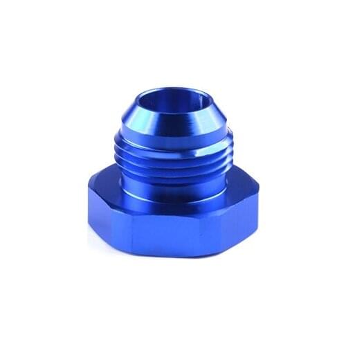 SPEEDWOW AN3 4 6 8 10 12 16 AN Straight Aluminum Hex Head Male Flare Plug Fittings Adapter Blue