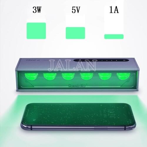 QIANLI iSee 2 Dust check Lamp 6 LED Green Light LCD Screen Dust Cleaning Lamp Tool