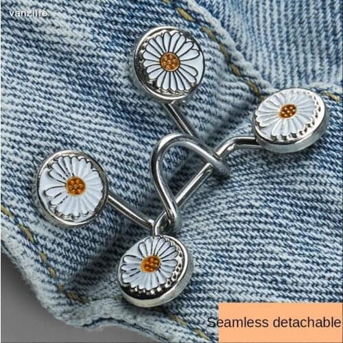 Adjustable Waist Button Waist of Trousers Button Jeans Button Detachable Nail-Free Pants Snap Clinch Fixed