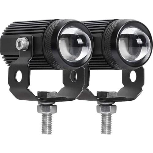 2PCS Motorcycle LED Driving Fog Lights 60W 6000LM Amber White Lights 1.3 inch Aux Spotlight Headlight for Yamaha ATV UTV