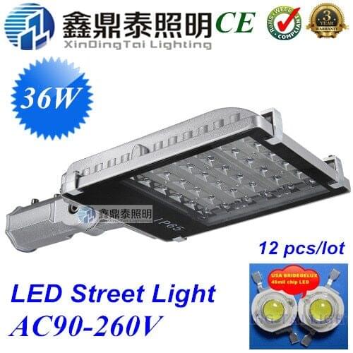 36W street light LED Lamp Outdoor Lighting Streetlight 180 degree steering arm led street light 10pcs/lot