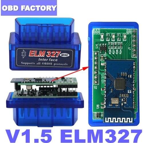V1.5 ELM 327 Bluetooth OBD2 Scanner for Android/PC OBD2 ELM327 Bluetooth Adapter ELM 327 V1.5 PIC18F25K80 Auto Diagnostic Tool