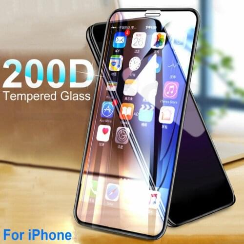 Protective Tempered Glass 200D Curved For iPhone X XS 11 Pro Xs Max XR Screen Protector on iPhone 7 8 6 6S Plus Glass Film