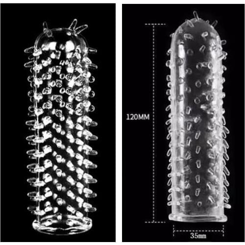 12CM Reusable Condoms Penis Extender Sleeve Delay Ejaculation Clitoral Stimulator Sex Toys For Men Couples Intimate Goods