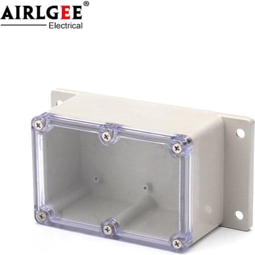 120 * 81 * 65mmIP65 transparent waterproof plastic case ABS / PC junction box electrical switch box with fixed installation gray