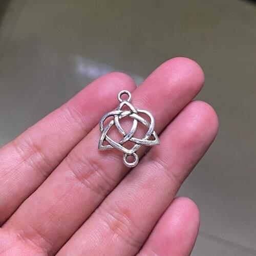 18pcs 19x25mm Celtic Knot Connector Pendants Charms Jewelry Making DIY Mens WomenNecklace Bracelet Handmade Crafts Accessories
