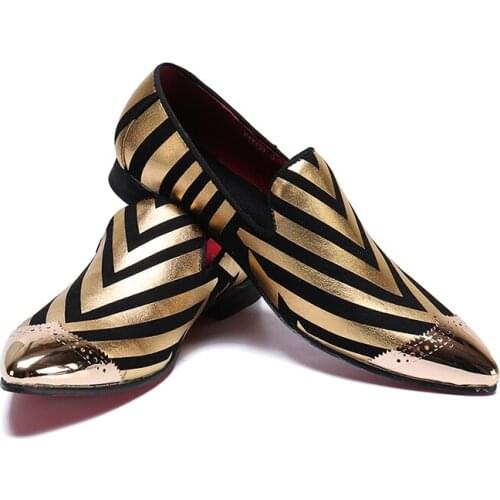 2019 Men Fashion Formal Shoes Pointed Toe Party Dress Shoes Yellow Fashion Casual Oxfords