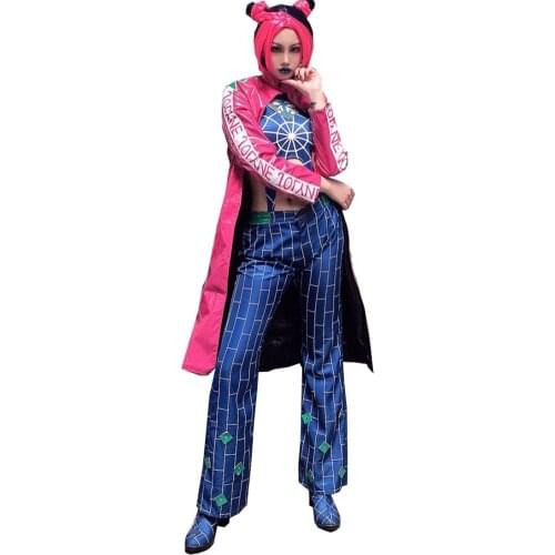 2020 Anime JoJos Bizarre Adventure Cosplay Jolyne Cujoh Kujo Costume custom made