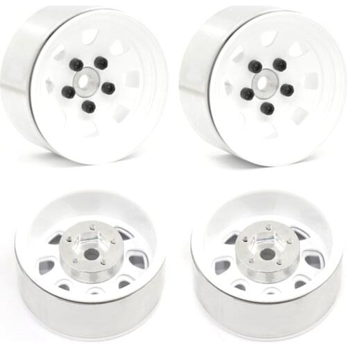 4Pcs Metal 1.9 Beadlock Wheel Rims Hub for 1/10 RC Crawler Car Axial SCX10 II 90046 AXI03007 for Traxxas TRX4 RC4WD D90