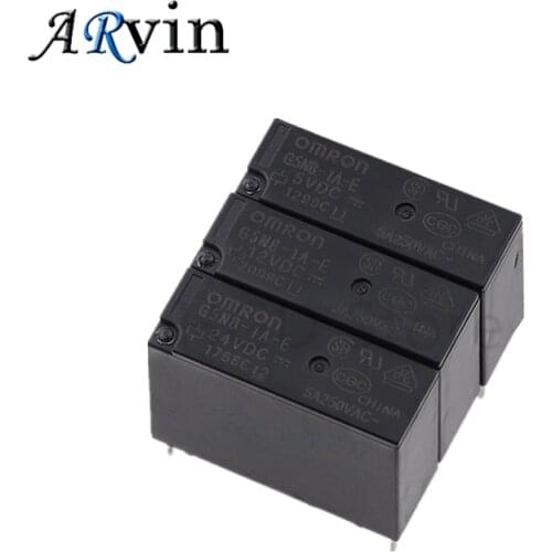 5Pcs Original G5NB-1A-E-5VDC G5NB-1A-E-12VDC G5NB-1A-E-24VDC G5NB-1A-E G5NB 1A E 5VDC 12VDC 24VDC 5A250VAC 4Pin Power Relays