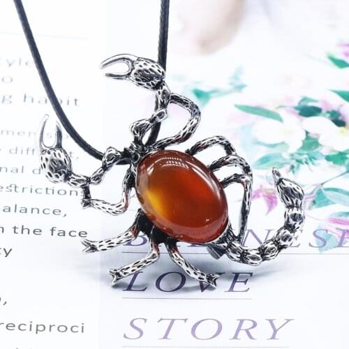 6PCS Bulk Wholesales Fashion Jewelry Scorpion Brooch Pendants Meditation Energy Pendulum Hip Hop Rock Style Necklace Pendants