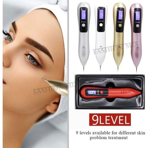 9 Level LCD Dark Spot Eraser Plasma Pen Mole Removal Spot Remover Pen Skin Wart Tattoo Removal Skin Care Machine Beauty Care