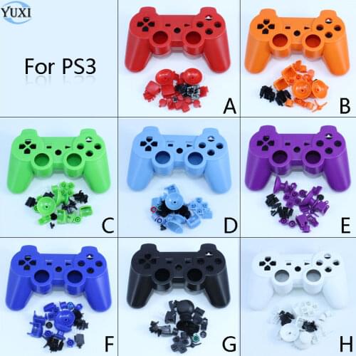 YuXi For playstion 3 Wireless Controller Housing shell Cover Case with Full Buttons Accesories kit for sony ps3 Controller Shell