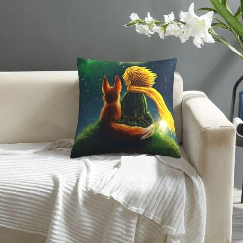 The Little Prince pattern print Cushion Cover Decorative Pillowcase Chair Seat Square Car Pillow Cover Home Living Textile