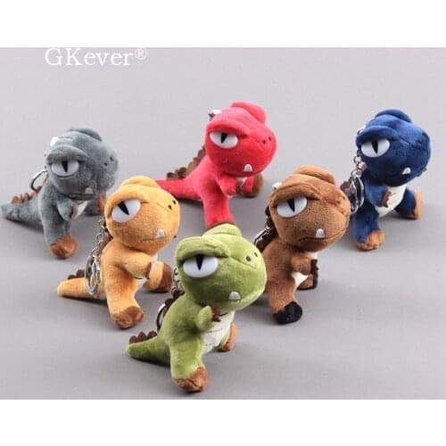 Dinosaur Dragon KeyChain Mini Cute Dinosaur Stuffed Animal Plush Doll Gifts Bag Pendant Key Ring 10 cm Small Gift