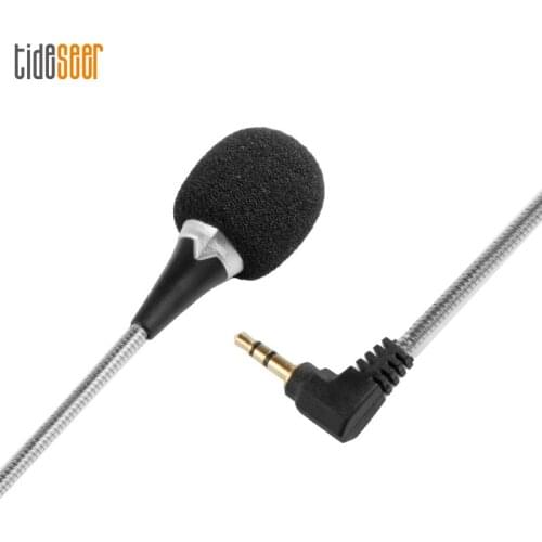 Mini 3.5mm Jack Flexible Microphone Condenser Speaker Mic For PC Computer Laptop Notebook
