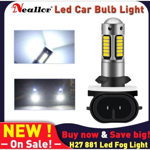 H27 880 881 Led 12v Super Bright Canbus Pairs Fog Light Drl H1 H3 Ice Bulbs On Car Auto Diode Lamps For Solaris Accent Tucson Vw