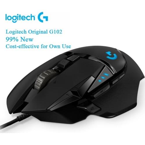 Logitech Original 99 New G502 HERO Gaming Mouse Upgraded from G502 RGB HERO Sensor 16000 DPI for Laptop PC Gaming PUBG Overwatch