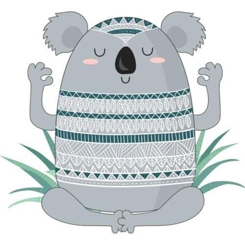 Cartoon koala Wall sticker bedroom kids baby rooms home decorations cupboard mural bathroom toilet wallpaper creative stickers