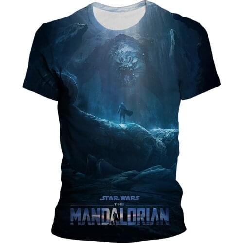 New Mandalorian Baby Yoda Men Clothes 2021 Mens Summer Print Men Short Sleeve T-shirt 3D Print T Shirt Casual Breathable Tops