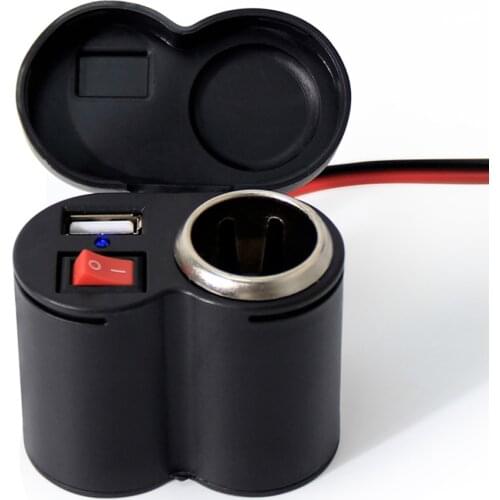 New Auto Motorcycle USB Adapter Charger 12/24 V Cigarette Lighter Motorcycle Charger Motorcycle Accessories For Phone Charger