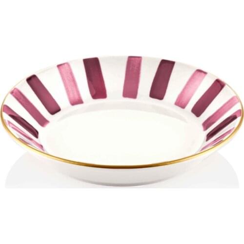 The Mia Purple Tone Pattern Gift Food Service Presentation For Fez Dinner Plate-6 Piece Set 20 Cm