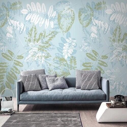 Custom 3D Photo Wallpaper For Walls Home Decor Modern Fashion Plant Leaves Living Room Sofa TV Background Mural Wall Art Design
