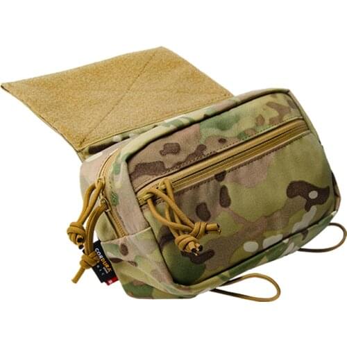 Down Hanger Utility Belly Pouch MOLLE Vest Hunting Bag Military Airsoft Paintball Accessories For JPC APC Armor D3 Chest Rigs