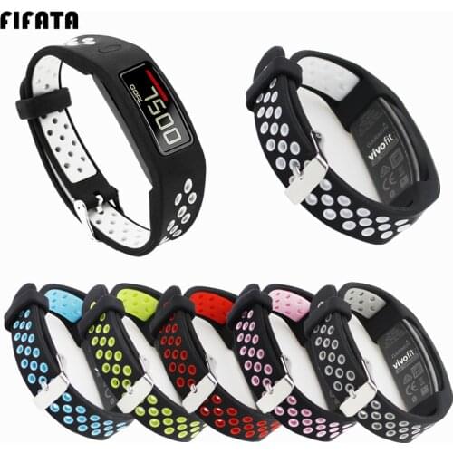 FIFATA Silicone Replacement Watch Strap For Garmin Vivofit 2 Band Colorful Smartwatch Wristband For Vivofit2 Bracelet Watchband