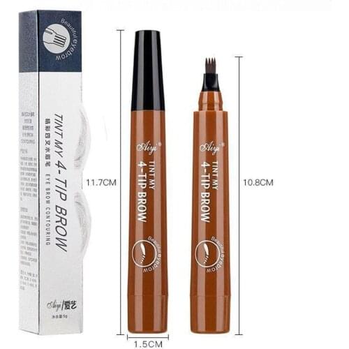 Long Lasting Four-pronged Brush Head Eyebrow Pencil X9A3