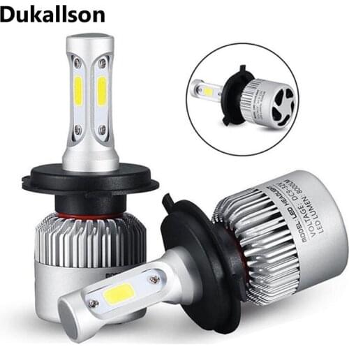 Dukallson Super Bright LED Car Headlights H1 H7 H4 H8/H9/H11 HB3/9005 HB4/9006 Auto Bulb 72W 8000LM Automobiles Fog Light 4300K