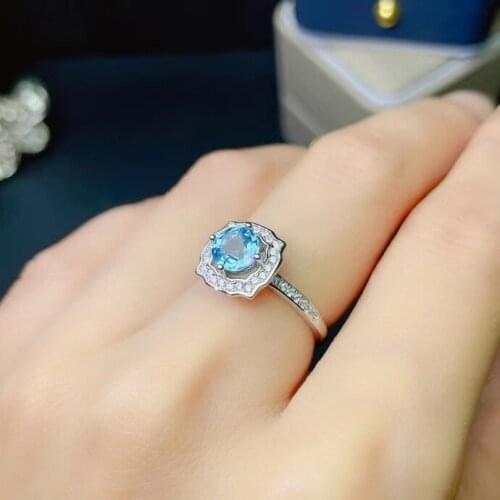 Fashion topaz ring and earrings set for party 100% natural topaz jewelry set 925 silver topaz jewelry set gift for wife