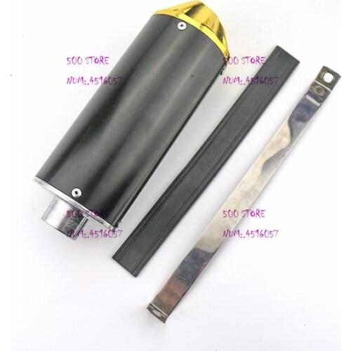 28mm Motorcycle black Universal Exhaust Pipe Muffler Moto ATV Scooter engine muffler exhaust pipe For Dirt Bike Scooter