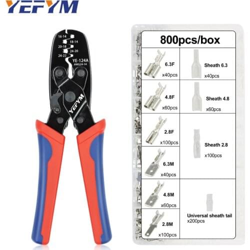 YE-124A Automobile connector crimping tool TAB 2.8 4.8 6.8 Plug spring terminal multi-function Electrical tools pliers YEFYM