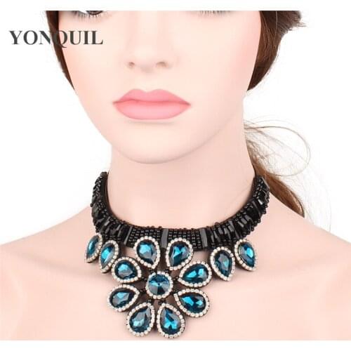 Women Choker Necklace Handmade Retro Burlesque Jewelry Ladies Gift Design False Collar Choker Necklace Ribbon Chain SYBC42