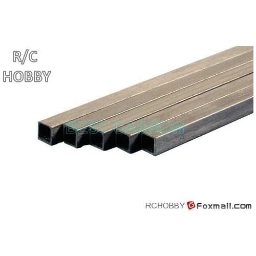 10pcs of 3.0mm x 2.0mm x 1000mm Pultruded Square Carbon Fiber Tube