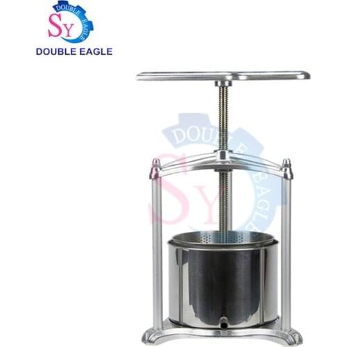3L High Quality 304 Stainless Steel Hollow Barrel + Wine Barrel Separation Juice Oil Grape Press Machine Flitter