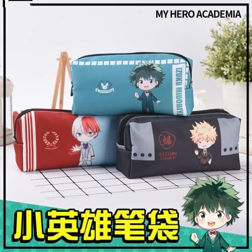 Anime My Boku No Hero Academia Deku Bakugou Katsuki Todoroki Shoto Cosplay Pen Pencil Case Student School Stationery Bag Gift
