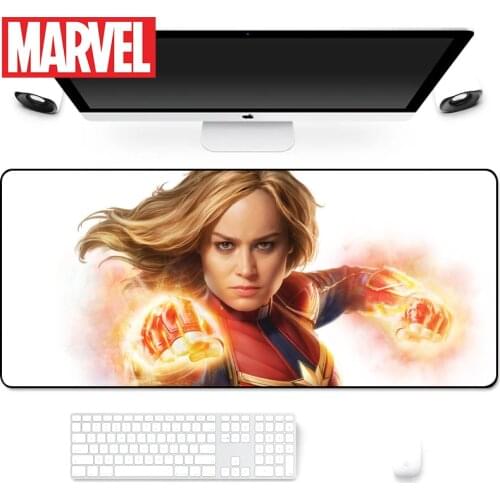 Disney Marvel Captain Marvel Lockedge Large Gaming Mouse Pad Computer Gamer Keyboard Mouse Mat Hyper Beast Desk Mousepad for PC