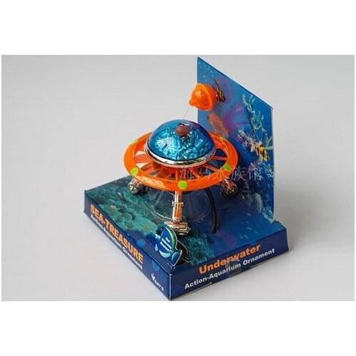 Ornamental fish tank aquarium UFO decoration supplies pneumatic bubble stone air pump outlet head decoration