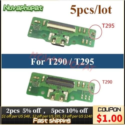 For Samsung Galaxy Tab A 8.0 2019 T290 T295 USB Dock Charger Port Charging Plug Microphone Flex Cable Board 5pcs/lot