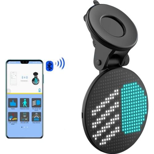 EM01 Funny Car Rear Window Emotion Light Auto Smart APP for ios Android Control Sign Display Light RGB LED Lamp Car Accessories