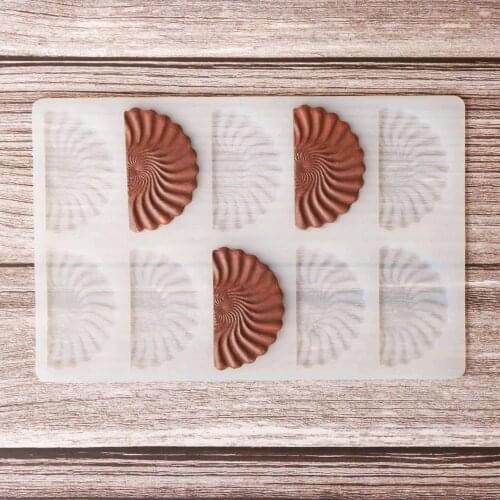 Shape Chocolate Stencil Mold Sharp End Stripe Shape Transfer Sheet Cake Edge Decoration Silicone Chablon