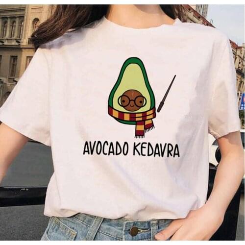 Funny Cartoon Avocado Graphic Printed Women T-shirt Unisex Summer Fashion Short Sleeve Tshirts Female Harajuku Casual Tops Tee