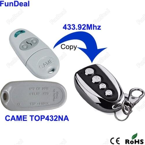 Hot 433.92 Mhz CAME TOP432NA / TOP432EV / TOP432EE / TOP434EE Garage Door/Gate RF Wireless Remote Control Replacement/Duplicator